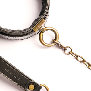 Real Leather Collar and Leash