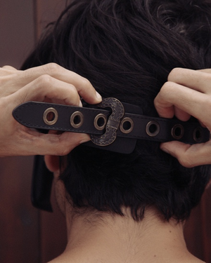 Real Leather Blindfold